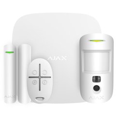 Комплект системи Безпеки Ajax StarterKit Cam White сигналізіції з фотоверифікацією