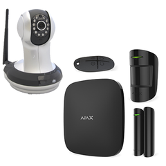 Комплект сигнализации Ajax StarterKit black + ip видеокамера