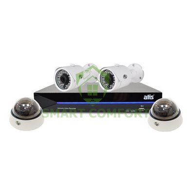 Комплект видеонаблюдения ATIS Starter Kit IP 2ext 2int