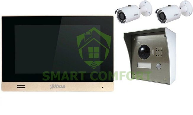 Комплект IP домофона Dahua DH-VTH1660CH + Вызывная панель + 2МП мини-камеры