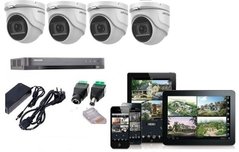 Комплект видеонаблюдения Hikvision - 5МП камеры 4 шт.(наружные, металл)