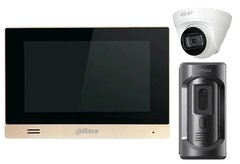 Комплект IP видеодомофон Dahua DH-VTH1550CHM + 2 МП камера