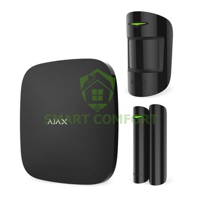 Комплект сигналізації Ajax Hub+Ajax Motion Protect Black (HUB BUM) Керуванн через смартфон