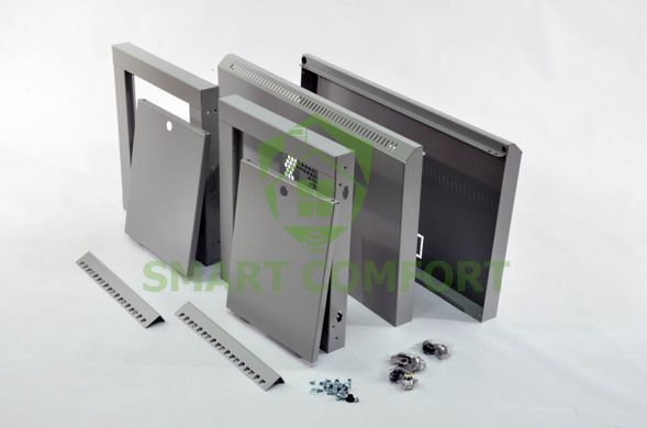 Шкаф 6U, 600х350х373 мм (Ш*Г*В), эконом, акриловое стекло, серый