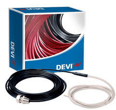 Двужильный экранированный нагревательный кабель ТМ Devi (Польша)Линейная мощность кабеля 16,5 Вт/м при напряжении 220В