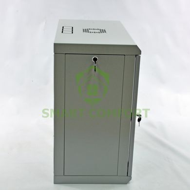 Шкаф 12U, 600х350х640 мм (Ш*Г*В), эконом, акриловое стекло, серый