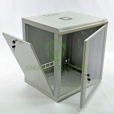 Шкаф 12U, 600х500х640 мм (Ш*Г*В), эконом, акриловое стекло, серый