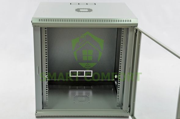 Шкаф 12U, 600х500х640 мм (Ш*Г*В), эконом, акриловое стекло, серый