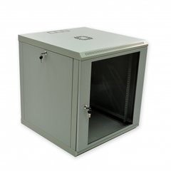 Шкаф 12U, 600х600х640 мм (Ш*Г*В), эконом, акриловое стекло, серый
