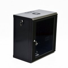 Шкаф 12U, 600х350х640 мм (Ш*Г*В), эконом, акриловое стекло, черный