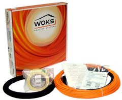 Двужильный экранированный тонкий нагревательный кабель Woks (Украина) Диаметр кабеля 4мм. Линейная мощность кабеля 10 Вт/м при 220 В