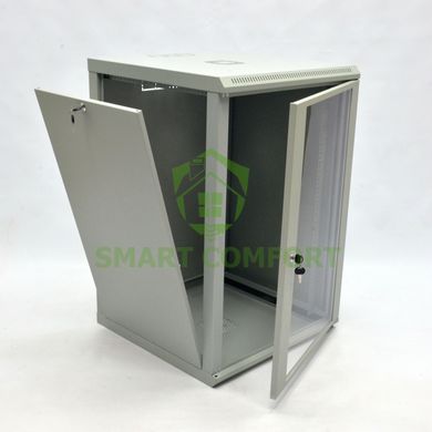 Шкаф 18U, 600х600х907 мм (Ш*Г*В), эконом, акриловое стекло, серый